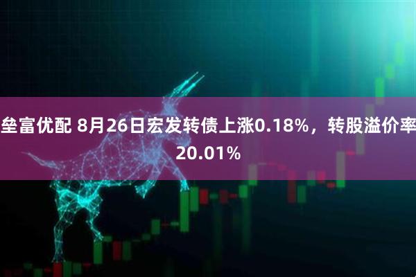 垒富优配 8月26日宏发转债上涨0.18%，转股溢价率20.01%