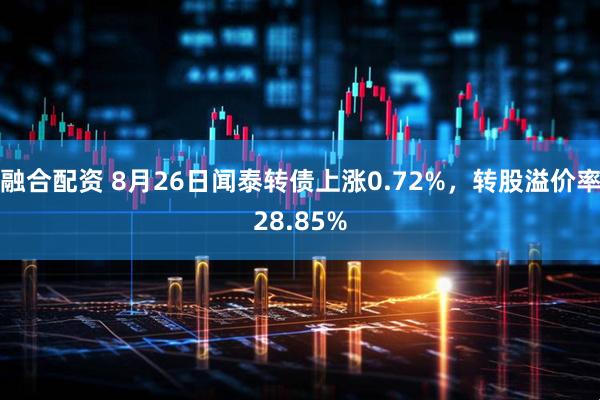 融合配资 8月26日闻泰转债上涨0.72%，转股溢价率28.85%